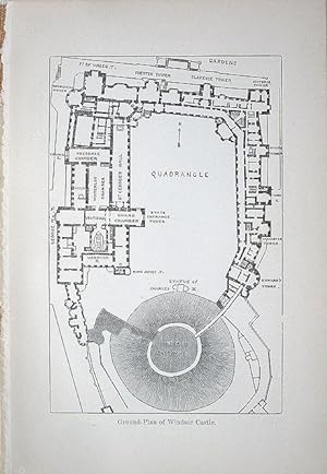 Image du vendeur pour Berkshire. Windsor Castle - Ground Plan mis en vente par theoldmapman