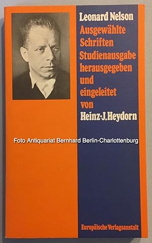 Seller image for Leonard Nelson. Ausgewhlte Schriften for sale by Antiquariat Bernhard