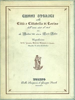 Immagine del venditore per Cenni storici sulla Citta' e Cittadella di Torino venduto da Librodifaccia