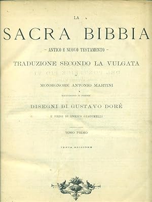 Bild des Verkufers fr La Sacra Bibbia. Tomo primo zum Verkauf von Librodifaccia