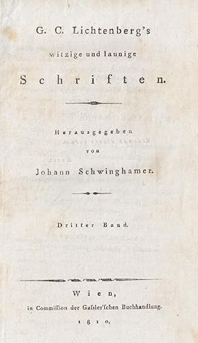 Witzige und launige Schriften. Herausgegeben von Johann Schwinghämmer. Bd. 3.