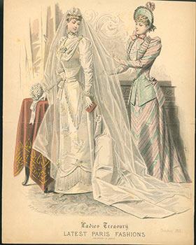 A collection of 31 handcolored fashion plates "Newest French Fashions designed for 'The Ladies Tr...