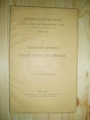 Briefe des Dichters Johann Baptist von Alxinger
