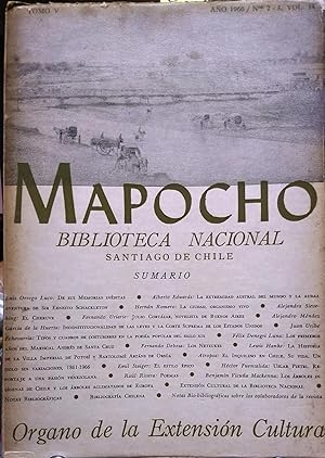Mapocho Año IV. Tomo V. N°2-3. 1966 Director Guillermo Felù Cruz.