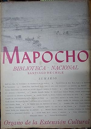 Mapocho Año III. Tomo III. N°2. 1965 Director Guillermo Felù Cruz.