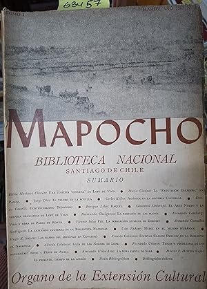 Mapocho Año I. Tomo I. Marzo de 1963 Director Guillermo Felù Cruz.