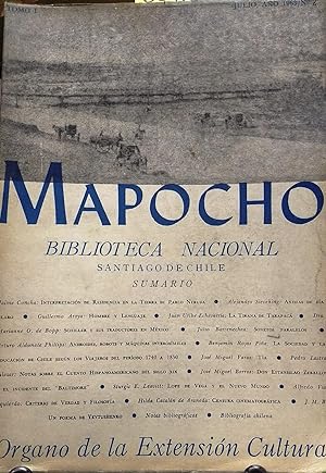 Mapocho Año I. Tomo I. Julio de 1963 Director Guillermo Felù Cruz.
