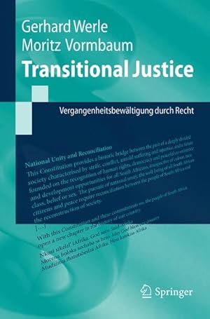 Bild des Verkufers fr Transitional Justice : Vergangenheitsbewltigung durch Recht zum Verkauf von AHA-BUCH GmbH