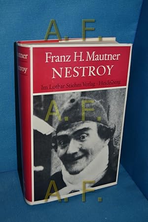 Bild des Verkufers fr Nestroy (Reihe: Poesie und Wissenschaft 3) Franz H. Mautner / zum Verkauf von Antiquarische Fundgrube e.U.