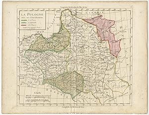Antique Map of Poland by C.F. Delamarche (c.1800)