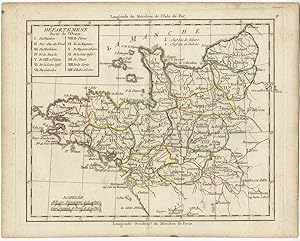 Antique Map of the French Departments (East) by Delamarche (c.1800)