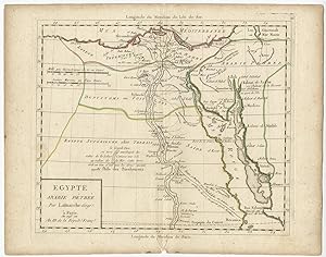 Antique Map of Egypt by Delamarche (c.1800)