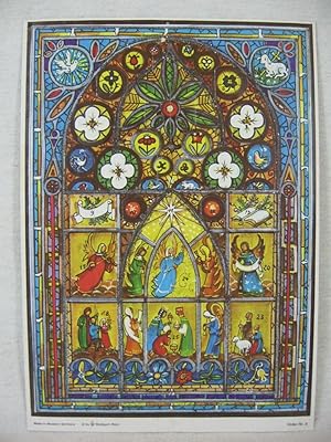 Bild des Verkufers fr Adventskalender Kirchenfenster. zum Verkauf von Wolfgang Kohlweyer