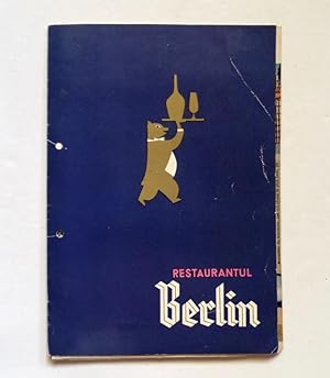 Restaurantul Berlin. Bukarest / Rumänien 1967. 4°, 1 doppelseitige Speisekarte, 3 einseitigen Spe...