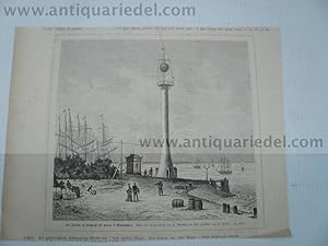 Bremerhaven, anno 1877, der Zeitball am Eingange des Hafens