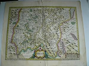 Bresse, anno 1636, antiquarian map, Hondius-Janssonius