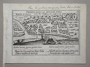Romans sur Isere, anno 1630--Meisner/Kieser, copperengraving. Co