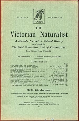 Imagen del vendedor de The Gould League of Bird Lovers of Victoria. Contained in The Victorian Naturalist Vol. 70 No. 8. December 1953. a la venta por Time Booksellers