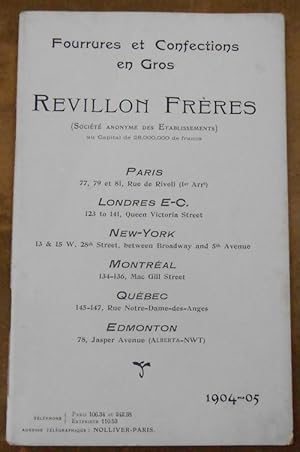Catalogue Fourrures et Confections en Gros Revillon Frères 1904-05