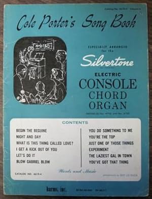 Bild des Verkufers fr Cole Porter's Song Book especially arranged for the Silvertone Electric Console Chord Organ, Catalog 4619-4 zum Verkauf von Reflection Publications