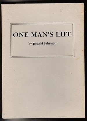 Seller image for One Man's Life for sale by The Sanctuary Bookshop.