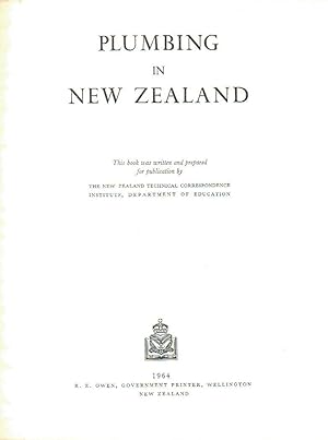 Imagen del vendedor de Plumbing in New Zealand a la venta por Godley Books