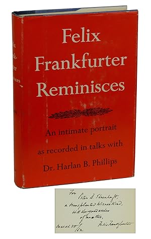 Seller image for Felix Frankfurter Reminisces for sale by Burnside Rare Books, ABAA