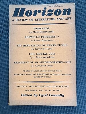 Horizon; Review of Literature and Art, Vol. VI, no. 33, September 1942