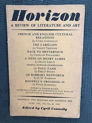 Horizon; Review of Literature and Art, Vol. Vii, no. 42, June 1943