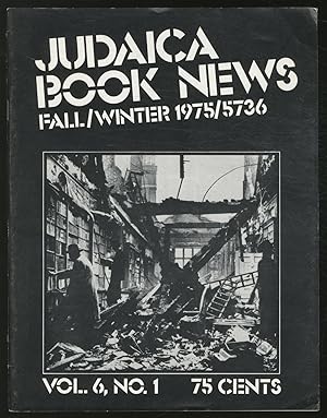Bild des Verkufers fr Judaica Book News: Fall / Winter 1975, Vol. 6, No. 1 zum Verkauf von Between the Covers-Rare Books, Inc. ABAA