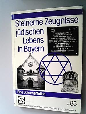 Bild des Verkufers fr Steinerne Zeugnisse jdischen Lebens in Bayern. Eine Dokumentation. zum Verkauf von Antiquariat Bookfarm