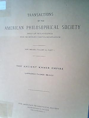 Immagine del venditore per [The Ancient Khmer Empire: Transactions of the American Philosophical Society, V41, Part 1, February, 1951. venduto da Antiquariat Bookfarm