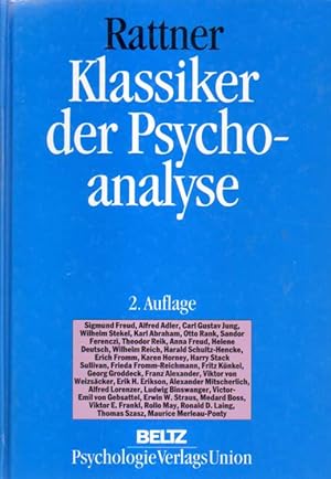 Bild des Verkufers fr Klassiker der Psychoanalyse. zum Verkauf von Versandantiquariat Boller