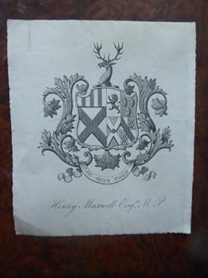 Armorial Bookplate of Henry Maxwell, M P