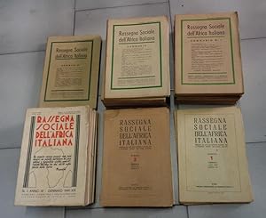 RASSEGNA SOCIALE DELL'AFRICA ITALIANA - 1938-1942 consstente parte di tutto il pubblicato ., Roma...