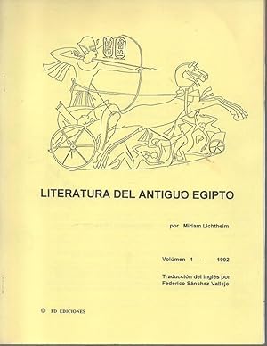 Immagine del venditore per LITERATURA DEL ANTIGUO EGIPTO. VOLUMEN 1. venduto da Librera Javier Fernndez