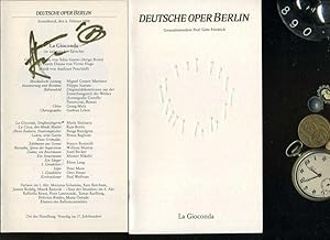 Deutsche Oper Berlin 6. Februar 1988. Programmheft und Beilage. Ponchielli, La Gioconda in italie...
