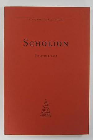 Imagen del vendedor de Scholion. Bulletin I/2002. Mitteilungsblatt der Stiftung. (Nr. I der Zeitschrift). a la venta por Bärbel Hoffmann