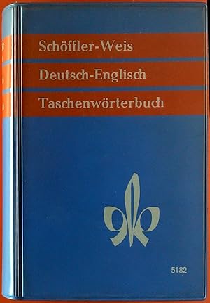 Seller image for Taschenwrterbuch der englischer und deutschen Sprache. for sale by biblion2