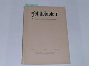 Philobiblon. Die Zeitschrift der Bücherfreunde. XI. Jahrgang 1939. Heft 9/10