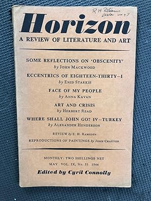 Horizon; Review of Literature and Art, Vol. IX, no. 53, May 1944