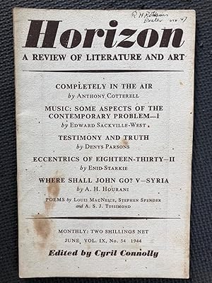 Horizon; Review of Literature and Art, Vol. IX, no. 54, June 1944