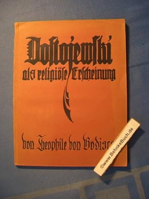 Imagen del vendedor de Dostojewski als religise Erscheinung. Theophile von Bodisco. a la venta por Antiquariat BehnkeBuch