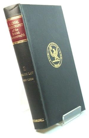 A Legal Bibliography of the British Commonwealth of Nations, Volume 2: English Law from 1801 to 1...