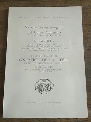 Imagen del vendedor de GNSTICA DE LA FIEBRE. FIEBRE DE ORIGEN DESCONOCIDO a la venta por Librera Pramo