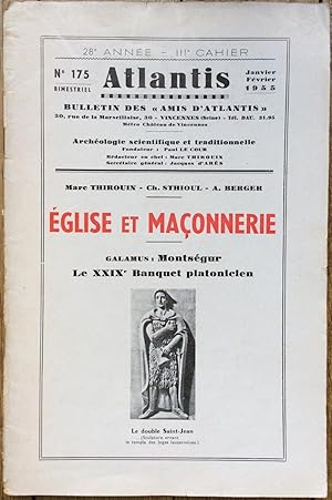 Revue Atlantis n°175 : Eglise et Maçonnerie.