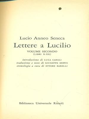 Immagine del venditore per Lettere a Lucilio Volume 2 venduto da Librodifaccia