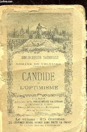 Image du vendeur pour CANDIDE OU L'OPTIMISME - TOME PREMIER - mis en vente par Le-Livre