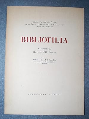 Bibliofilia. Conferencia Dada En La Biblioteca Central De Barcelona, 1951.