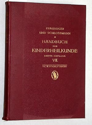 Imagen del vendedor de Handbuch Der Kinderheilkunde. Band VII: Die Ohrenkrankheiten. a la venta por Versandantiquariat Kerstin Daras